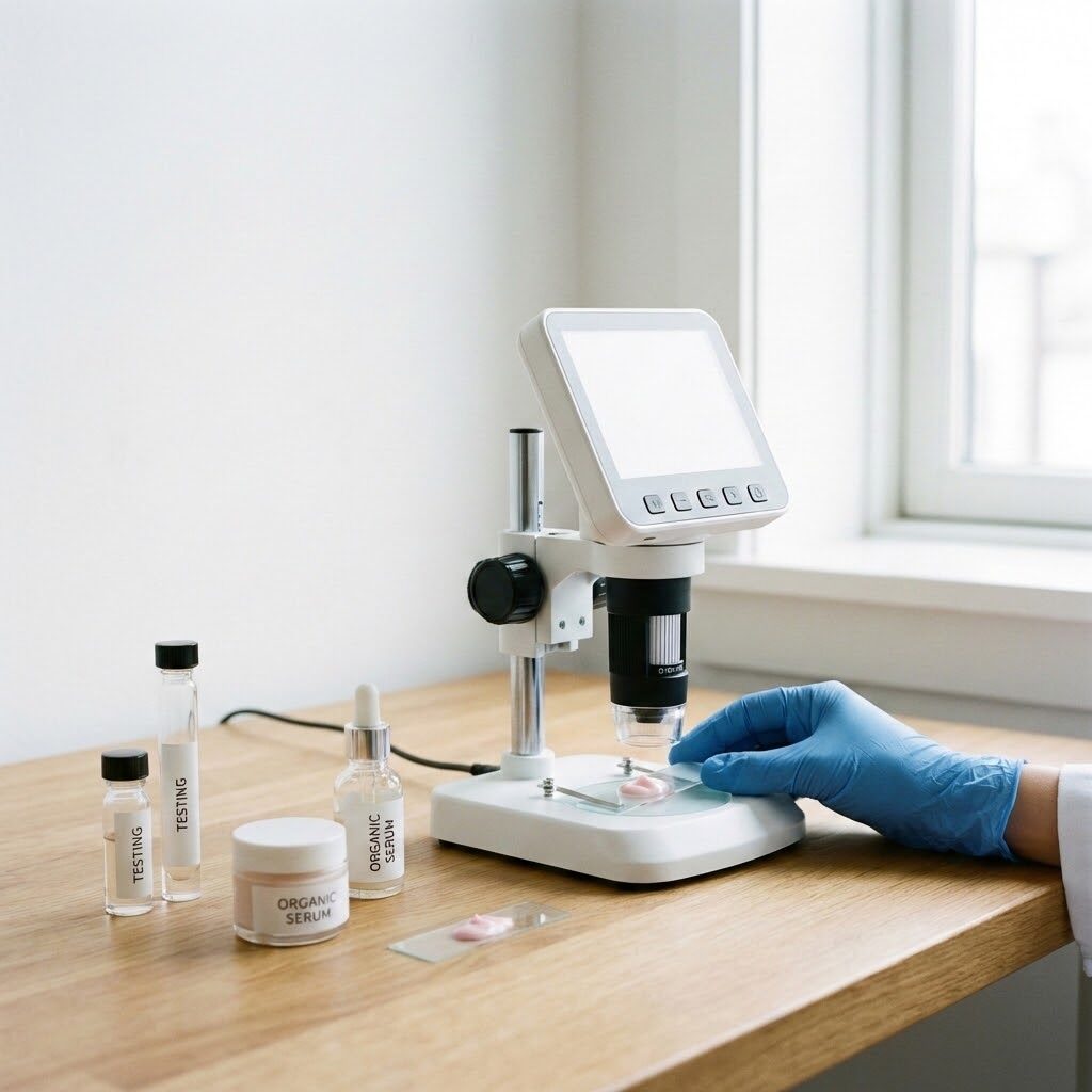 Quality control — laboratory testing of a product batch at the Acnova facility