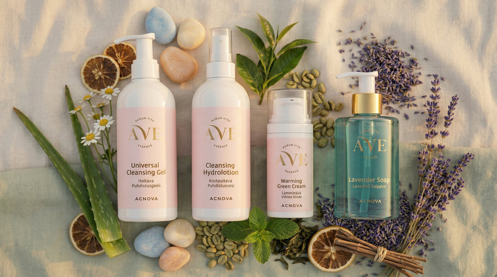 AVE — Aurum Vita Essence skincare line with natural ingredients