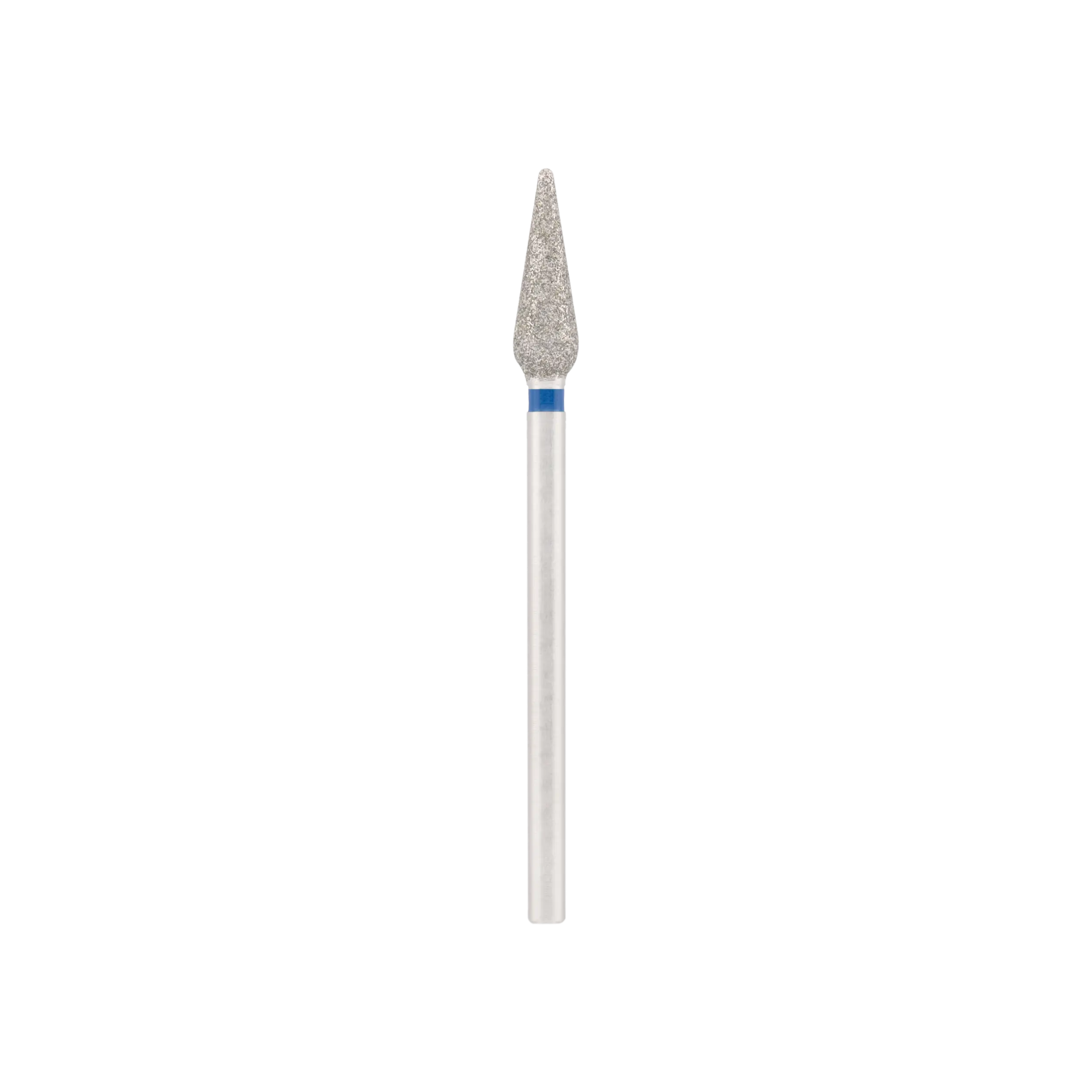 Алмазная фреза "острая капля", синяя, L-12,0 мм, Ø4,0 мм. НОВИНКА