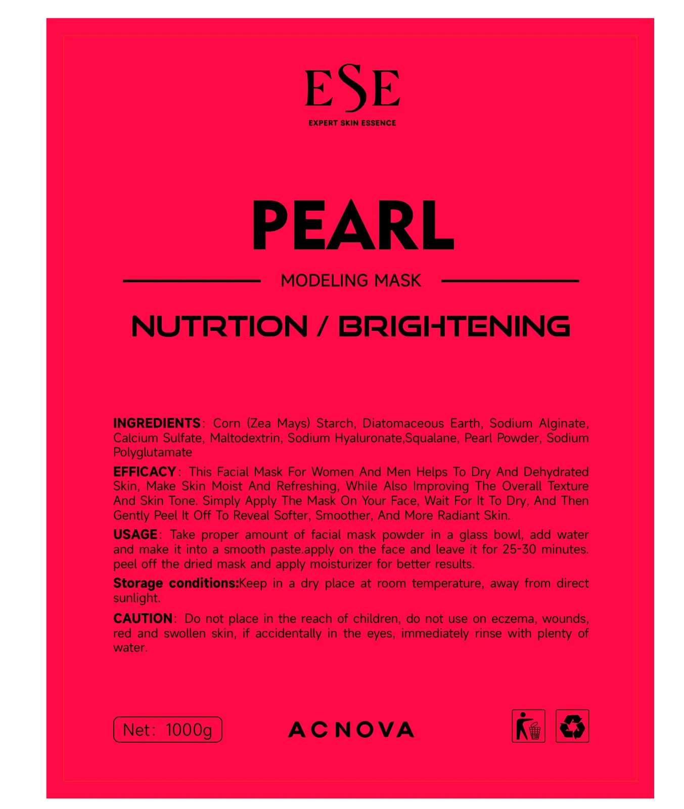 ESE Pearl Modeling Algae Mask