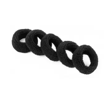 Black Elastic Hair Ties (50 pcs)