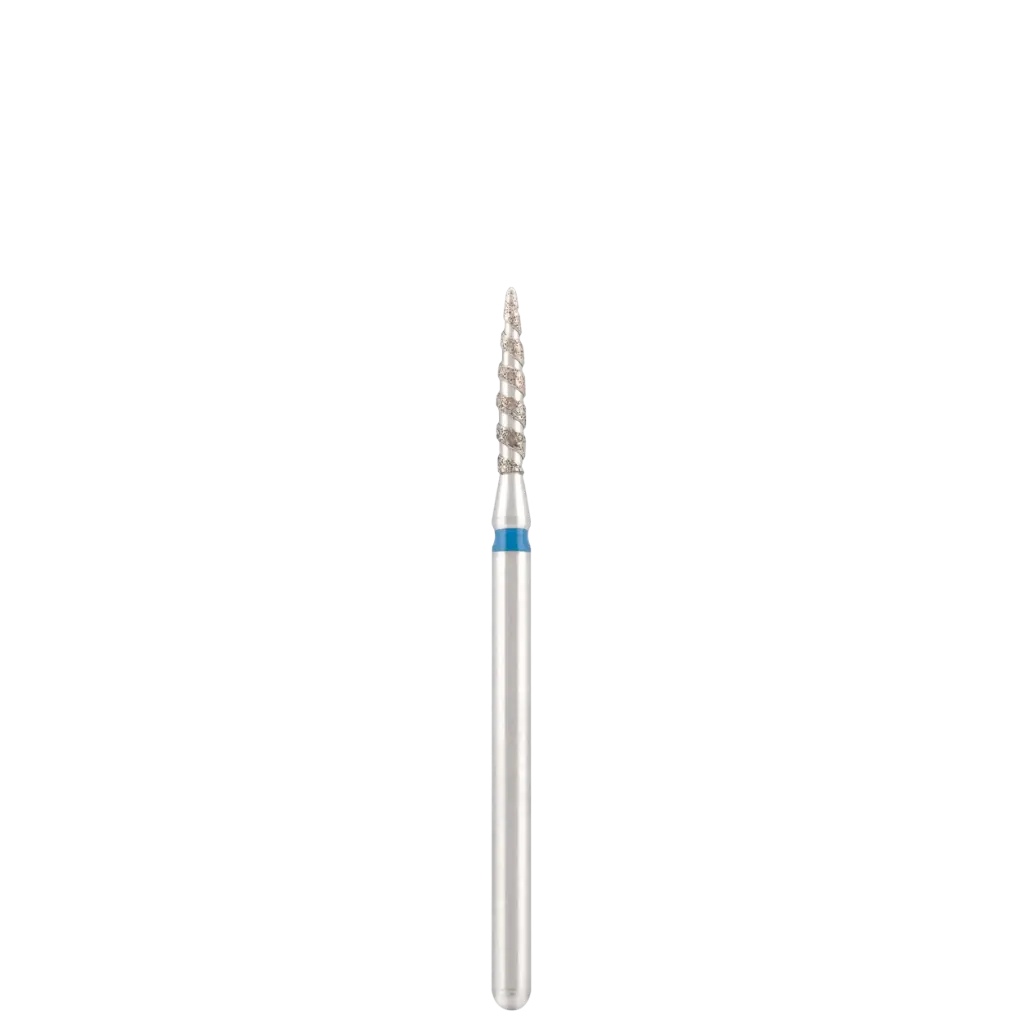 Diamond bit "tornado" blue, L- 10,0 mm., Ø1,8 mm.